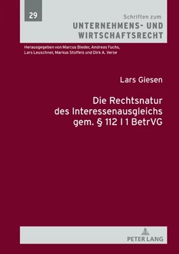 Abbildung von Giesen | Die Rechtsnatur des Interessenausgleichs gem. § 112 I 1 BetrVG | 1. Auflage | 2020 | beck-shop.de