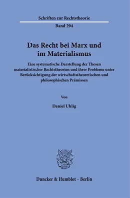 Abbildung von Uhlig | Das Recht bei Marx und im Materialismus. | 1. Auflage | 2020 | beck-shop.de