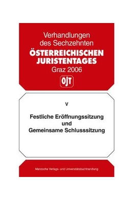 Abbildung von Festliche Eröffungssitzung und Gemeinsame Schlusssitzung | 1. Auflage | 2008 | beck-shop.de