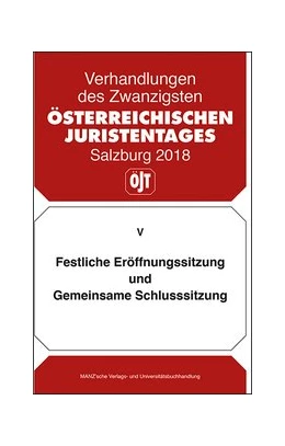 Abbildung von Festliche Eröffnungssitzung und Gemeinsame Schlusssitzung | 1. Auflage | 2019 | beck-shop.de