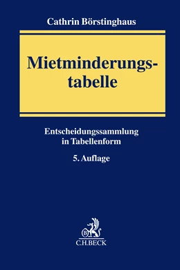 Abbildung von Börstinghaus | Mietminderungstabelle | 5. Auflage | 2025 | beck-shop.de