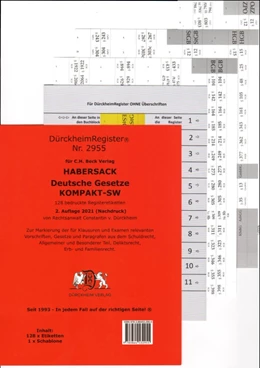Abbildung von Dürckheim | HABERSACK S/W - KOMPAKT (2023) - Dürckheim-Register (Nr. 2955) | 1. Auflage | 2023 | beck-shop.de