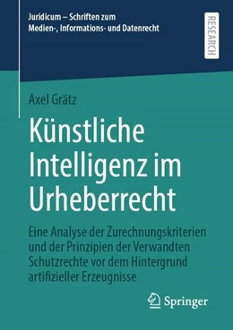 Abbildung von Grätz | Künstliche Intelligenz im Urheberrecht | 1. Auflage | 2021 | beck-shop.de