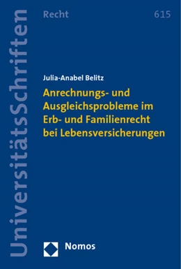 Abbildung von Belitz | Anrechnungs- und Ausgleichsprobleme im Erb- und Familienrecht bei Lebensversicherungen | 1. Auflage | 2009 | 615 | beck-shop.de