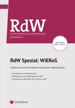 Abbildung von Fassl / Gassner | RdW Spezial: WiEReG | 1. Auflage | 2018 | beck-shop.de