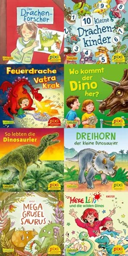 Abbildung von Pixi-8er-Set 279: Dinos und Drachen bei Pixi (8x1 Exemplar) | 1. Auflage | 2021 | beck-shop.de