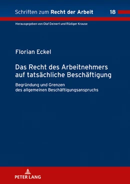 Abbildung von Eckel | Das Recht des Arbeitnehmers auf tatsächliche Beschäftigung | 1. Auflage | 2021 | beck-shop.de
