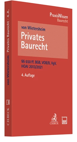 Abbildung von v. Wietersheim | Privates Baurecht | 4. Auflage | 2021 | beck-shop.de