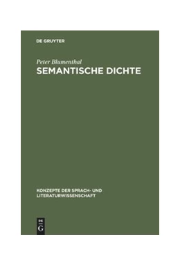 Abbildung von Blumenthal | Semantische Dichte | 1. Auflage | 2017 | beck-shop.de