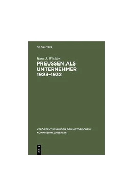 Abbildung von Winkler | Preußen als Unternehmer 1923-1932 | 1. Auflage | 2019 | beck-shop.de