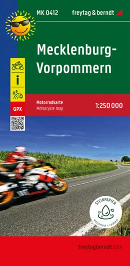 Abbildung von Mecklenburg-Vorpommern, Motorradkarte 1:250.000, freytag & berndt | 1. Auflage | 2022 | beck-shop.de