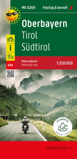 Abbildung von Oberbayern - Tirol - Südtirol, Motorradkarte 1:250.000, freytag & berndt | 1. Auflage | 2022 | beck-shop.de