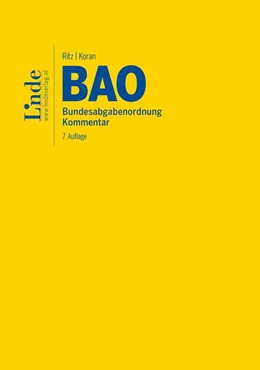 Abbildung von Ritz / Koran | BAO | Bundesabgabenordnung | 7. Auflage | 2021 | beck-shop.de