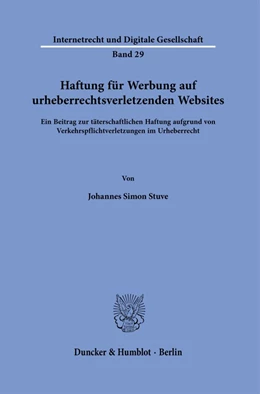 Abbildung von Stuve | Haftung für Werbung auf urheberrechtsverletzenden Websites. | 1. Auflage | 2021 | beck-shop.de