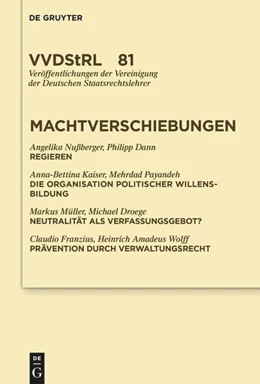 Abbildung von Walter | Machtverschiebungen | 1. Auflage | 2022 | beck-shop.de