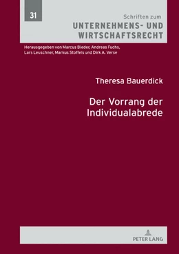 Abbildung von Bauerdick | Der Vorrang der Individualabrede | 1. Auflage | 2021 | beck-shop.de