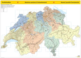 Abbildung von Hallwag Kümmerly+Frey AG | Postleitzahlenkarte Schweiz Poster 1:260 000 | 3. Auflage | 2021 | beck-shop.de