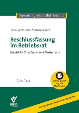 Abbildung von Nitzsche / Kahnt | Beschlussfassung im Betriebsrat | 2. Auflage | 2022 | beck-shop.de