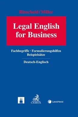Abbildung von Rinscheid / Miller | Legal English for Business • Download | | | beck-shop.de