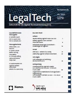 Abbildung von LTZ • LegalTech 
 | 1. Auflage | 2024 | beck-shop.de