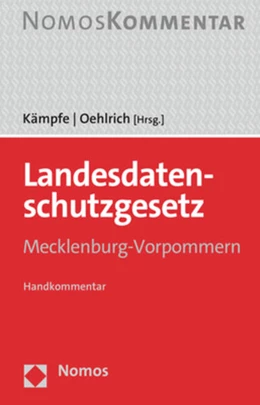 Abbildung von Kämpfe / Oehlrich (Hrsg.) | Landesdatenschutzgesetz Mecklenburg-Vorpommern | 1. Auflage | 2022 | beck-shop.de