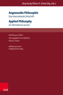 Abbildung von Scholz | Angewandte Philosophie. Eine internationale Zeitschrift / Applied Philosophy. An International Journal | 1. Auflage | 2017 | beck-shop.de