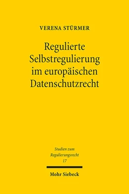 Abbildung von Stürmer | Regulierte Selbstregulierung im europäischen Datenschutzrecht | 1. Auflage | 2022 | beck-shop.de