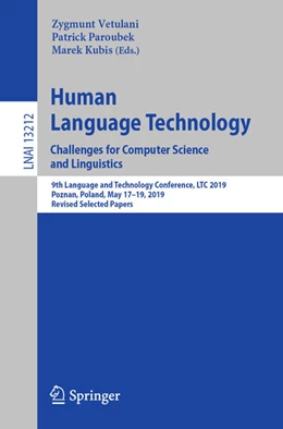 Abbildung von Vetulani / Paroubek | Human Language Technology. Challenges for Computer Science and Linguistics | 1. Auflage | 2022 | beck-shop.de