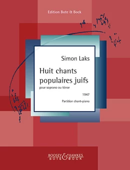 Abbildung von Huit chants populaires juifs | 1. Auflage | 2022 | beck-shop.de