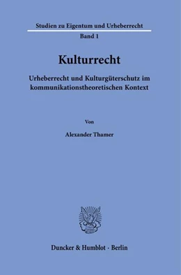 Abbildung von Thamer | Kulturrecht. | 1. Auflage | 2022 | beck-shop.de