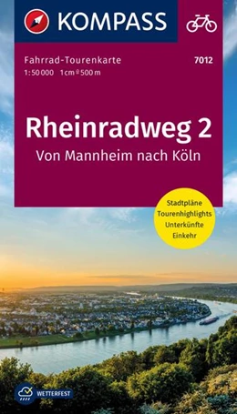 Abbildung von KOMPASS Fahrrad-Tourenkarte Rheinradweg 2, von Mannheim nach Köln 1:50.000 | 1. Auflage | 2022 | beck-shop.de