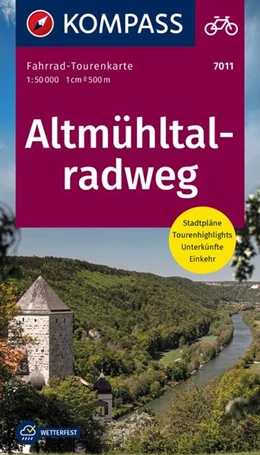 Abbildung von KOMPASS Fahrrad-Tourenkarte Altmühltalradweg 1:50.000 | 1. Auflage | 2022 | beck-shop.de