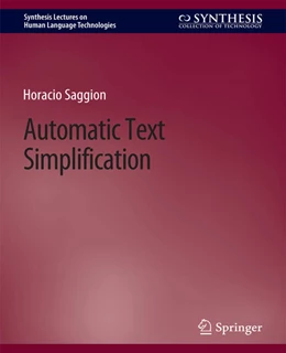 Abbildung von Saggion | Automatic Text Simplification | 1. Auflage | 2022 | beck-shop.de