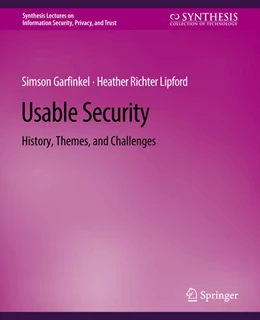 Abbildung von Garfinkel / Richter Lipford | Usable Security | 1. Auflage | 2022 | beck-shop.de