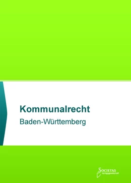 Abbildung von Societas Verlag | Kommunalrecht Baden-Württemberg | 4. Auflage | 2022 | beck-shop.de