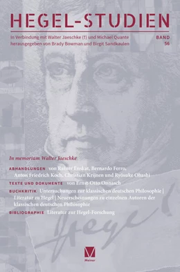 Abbildung von Bowman / Sandkaulen | Hegel-Studien, Bd. 56 | 1. Auflage | 2022 | 56 | beck-shop.de