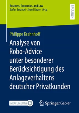 Abbildung von Krahnhof | Analyse von Robo-Advice unter besonderer Berücksichtigung des Anlageverhaltens deutscher Privatkunden | 1. Auflage | 2023 | beck-shop.de