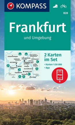 Abbildung von KOMPASS Wanderkarten-Set 828 Frankfurt u.Umgebung (2 Karten) 1:50.000 | 1. Auflage | 2022 | beck-shop.de