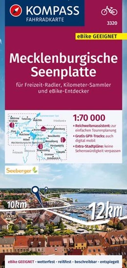 Abbildung von KOMPASS Fahrradkarte 3320 Mecklenburgische Seenplatte 1:70.000 | 1. Auflage | 2023 | beck-shop.de