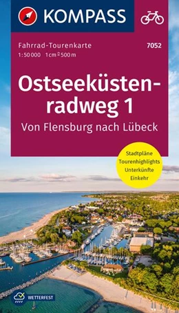 Abbildung von KOMPASS Fahrrad-Tourenkarte Ostseeküstenradweg 1, von Flensburg nach Lübeck 1:50.000 | 1. Auflage | 2023 | beck-shop.de