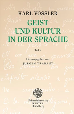 Abbildung von Vossler / Trabant | Geist und Kultur in der Sprache | 1. Auflage | 2023 | beck-shop.de