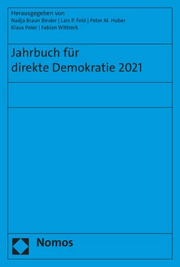Abbildung von Braun Binder / Feld | Jahrbuch für direkte Demokratie 2021 | 1. Auflage | 2023 | beck-shop.de