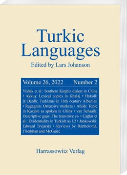 Abbildung von Johanson | Turkic Languages 26 (2022) 2 | 1. Auflage | 2022 | 26,2 | beck-shop.de