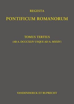 Abbildung von Jaffé / Herbers | Regesta Pontificum Romanorum | 2. Auflage | 2023 | beck-shop.de