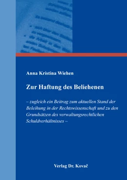 Abbildung von Wiehen | Zur Haftung des Beliehenen | 1. Auflage | 2023 | 78 | beck-shop.de