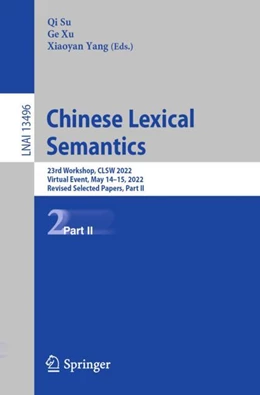 Abbildung von Su / Xu | Chinese Lexical Semantics | 1. Auflage | 2023 | 13496 | beck-shop.de