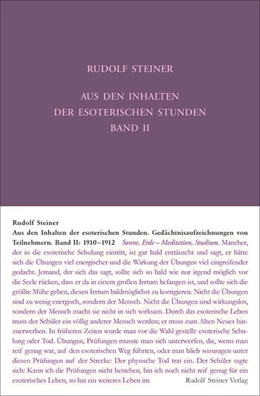 Abbildung von Wiesberger / Sam | Aus den Inhalten der esoterischen Stunden, Band II: 1910-1912 | 2. Auflage | 2024 | beck-shop.de