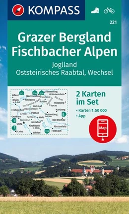 Abbildung von KOMPASS Wanderkarten-Set 221 Grazer Bergland, Fischbacher Alpen (2 Karten) 1:50.000 | 2. Auflage | 2023 | beck-shop.de