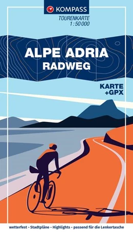 Abbildung von KOMPASS Fahrrad-Tourenkarte Alpe Adria Radweg 1:50.000 | 1. Auflage | 2023 | beck-shop.de