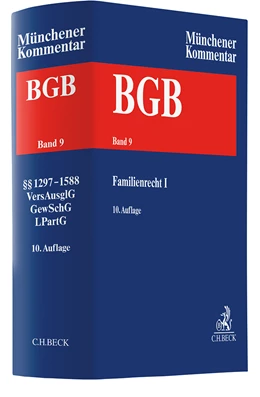 Abbildung von Münchener Kommentar zum Bürgerlichen Gesetzbuch: BGB, Band 9: Familienrecht I, §§ 1297-1588, Versorgungsausgleichsgesetz, Gewaltschutzgesetz, Lebenspartnerschaftsgesetz: §§ 1297-1588, VersAusglG, GewSchG, LPartG | 10. Auflage | 2025 | beck-shop.de